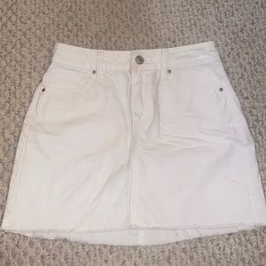 Pacsun White Jean Skirt
